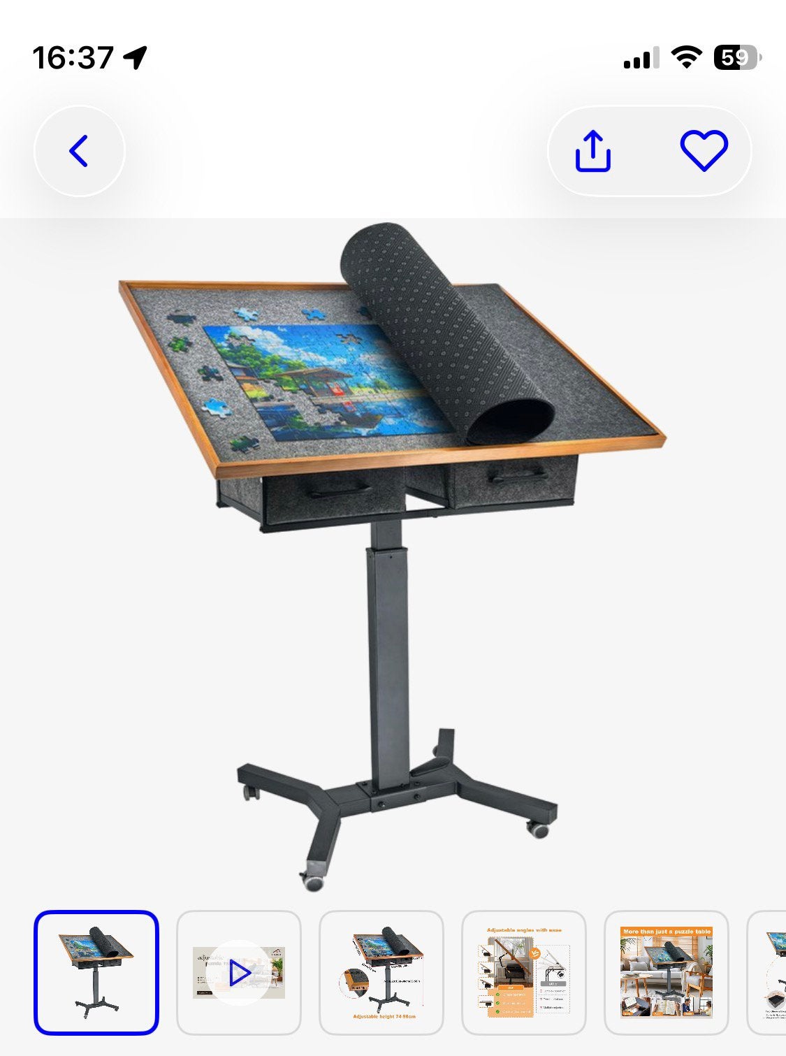 Puzzeltafel Fativo nieuw gemonteerd, Ophalen, 500 t/m 1500 stukjes, Nieuw