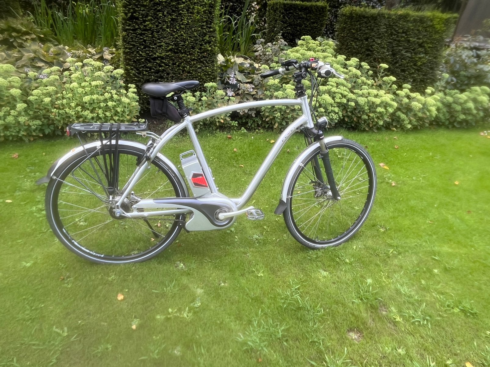 Grote electrische herenfiets, Fietsen en Brommers, Fietsen | Heren | Herenfietsen, Gebruikt, Versnellingen, 61 tot 65 cm, Trommelrem