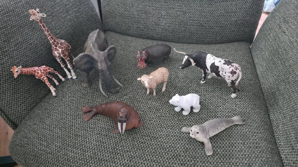 Schleich Dieren "Retired" 9 stuks, Ophalen of Verzenden, Gebruikt