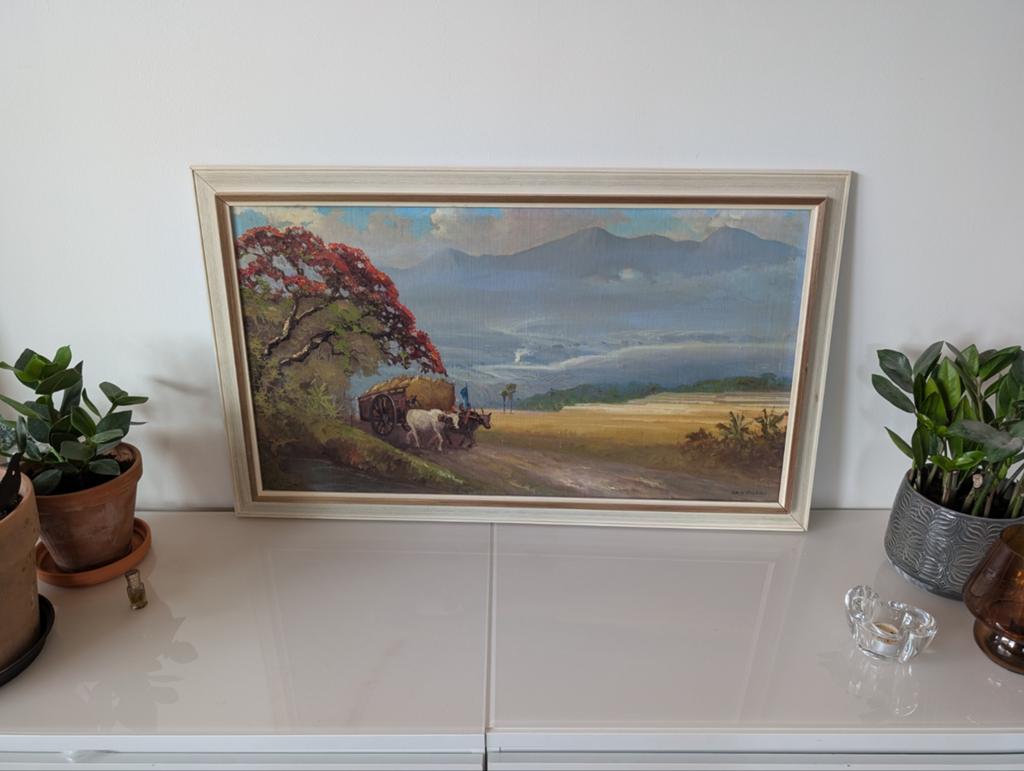 Schilderij Indonesisch Landschap (Mooi Indië), Ophalen