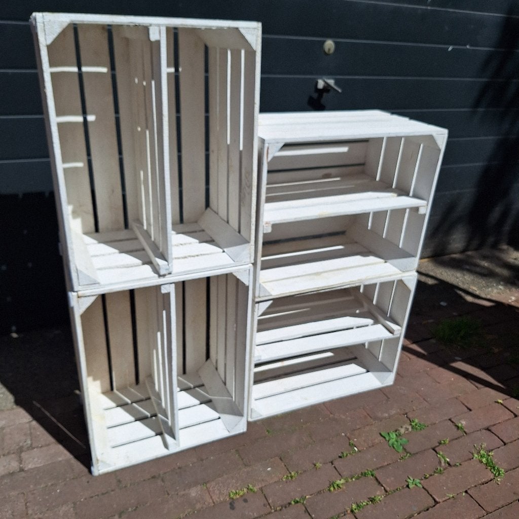 4 Houten Kratten / Kisten / Appelkisten / Fruitkisten, Ophalen, Minder dan 50 cm, Gebruikt, 50 tot 100 cm