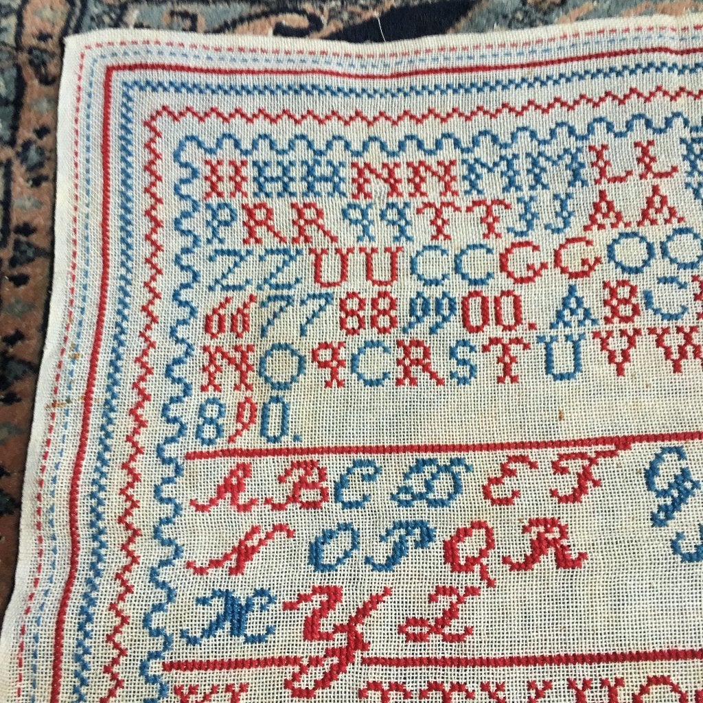 Antieke merklap uit 1900, borduurwerk, Antiek en Kunst, Ophalen of Verzenden
