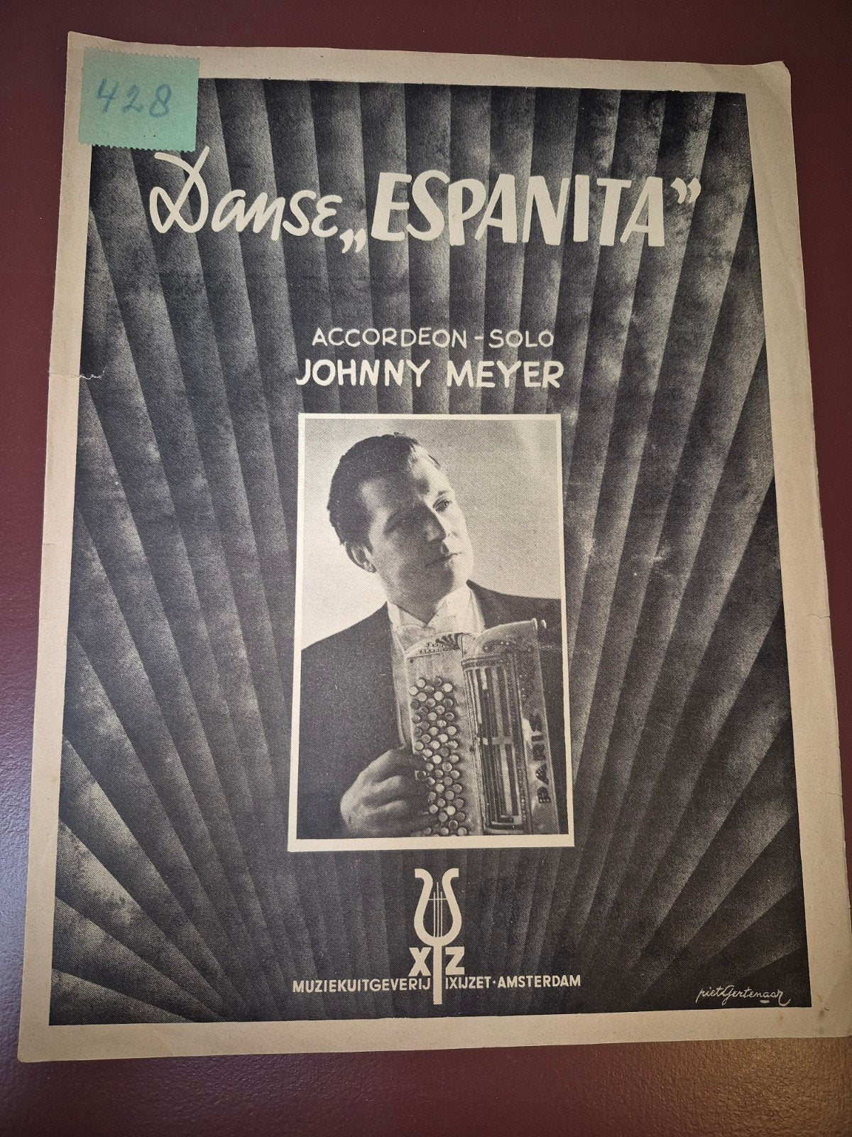 Danse "Espanita" Accordeon-Solo Johnny Meyer bladmuziek, Gebruikt, Overige genres, Ophalen of Verzenden, Artiest of Componist