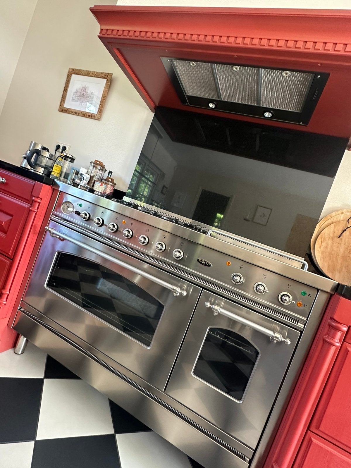 Boretti gasfornuis met 2 ovens fornuis, Witgoed en Apparatuur, Fornuizen, Ophalen, 60 cm of meer, Zo goed als nieuw, Gas