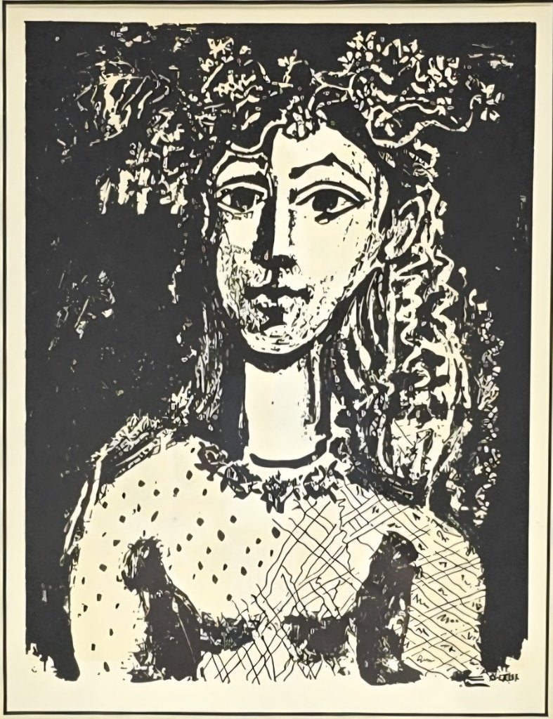 705. Litho, Pablo Picasso – "Young Girl", 1956