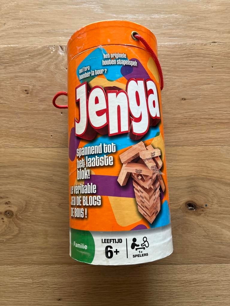 Jenga: Het originele houten stapelspel voor de hele familie, Hobby en Vrije tijd, Gezelschapsspellen | Overige, Een of twee spelers