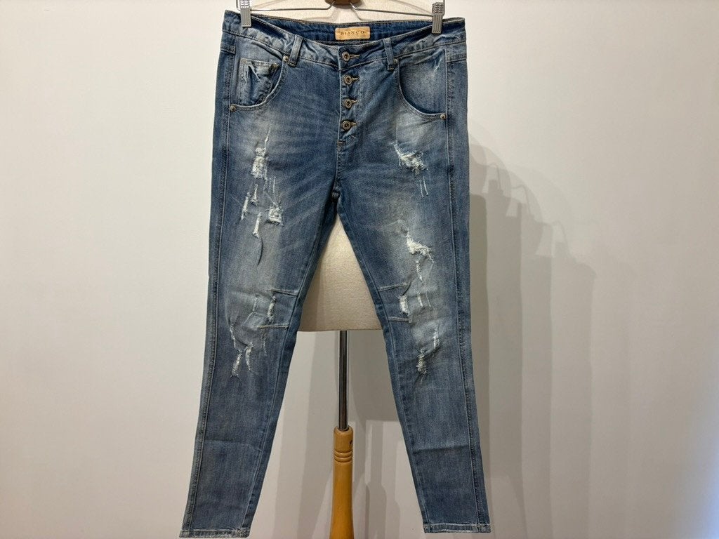Mooie Blauwe Bianco Spijkerbroek broek mt 38 - Perfecte Fit, Kleding | Dames, Spijkerbroeken en Jeans, Bianco, Blauw, Bianco, Nieuw