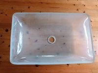 Opzet waskom Wasbak Melkglas 57x36 cm, Sanitair-online.eu, Nieuw, Ophalen of Verzenden, Glas