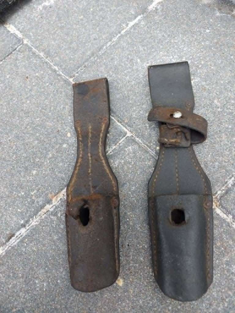 Duitse WO2 Mauser K98 bajonetdragers (frog), Ophalen of Verzenden, Landmacht, Duitsland, Mes of Dolk
