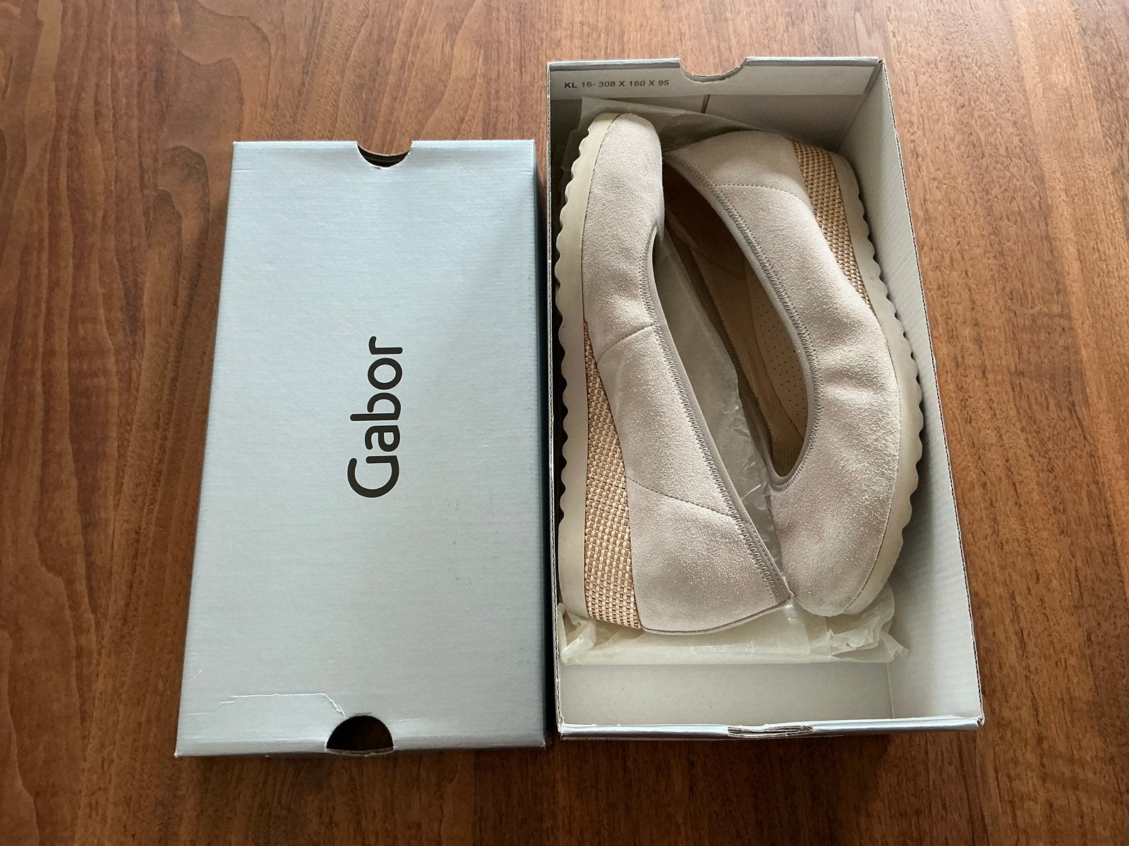 Gabor Ballerina's, sleehak, licht beige suède , maat 38, Beige, Zo goed als nieuw, Ballerina's, Ophalen of Verzenden