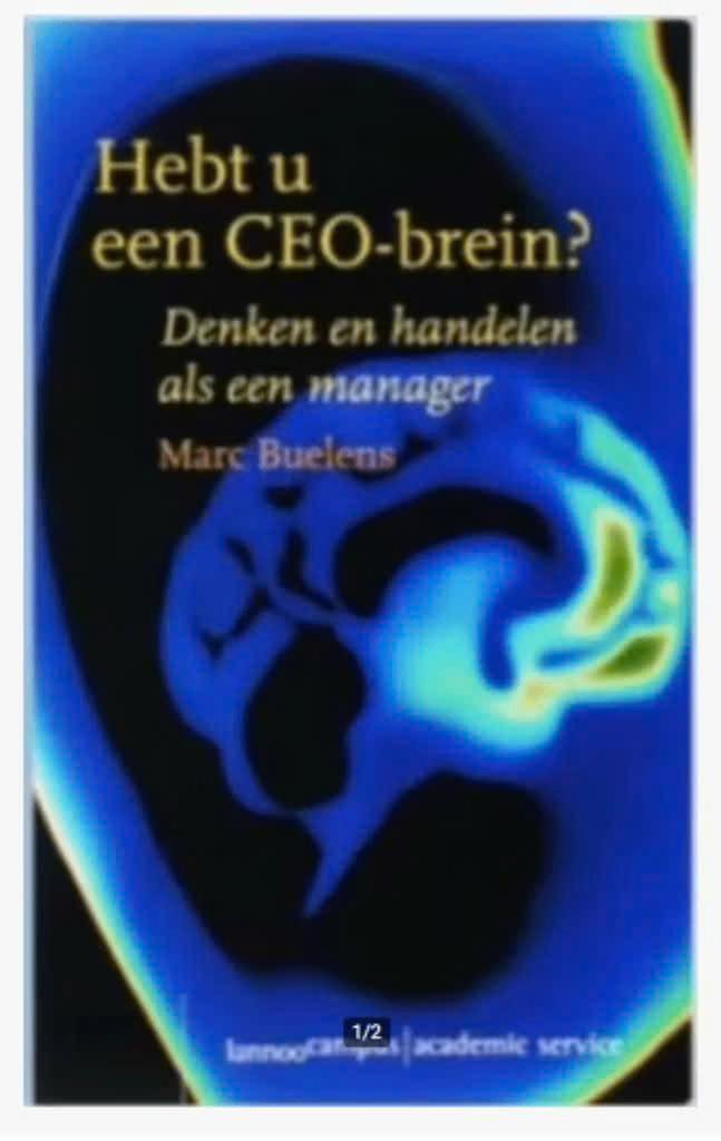 Hebt u een CEO Brein? Denken en handelen als een manager, Boeken, Economie, Management en Marketing, Zo goed als nieuw, Management