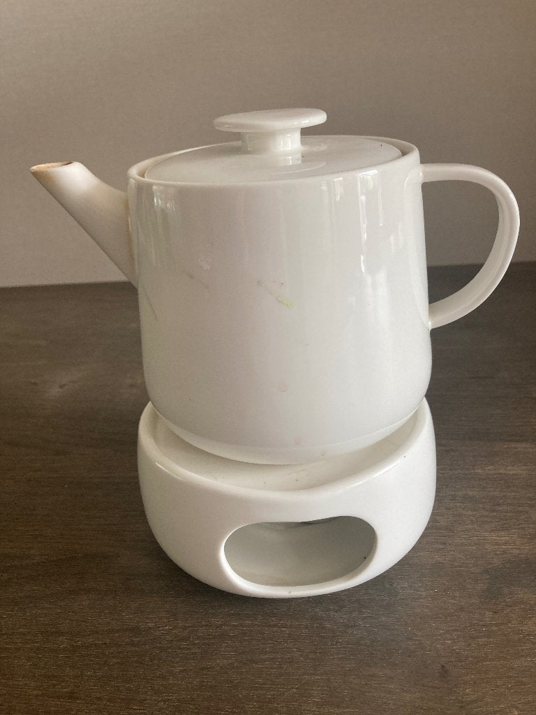 Theepot met warmhouder van de Hema, Huis en Inrichting, Ophalen, Gebruikt, Overige stijlen, Overige typen