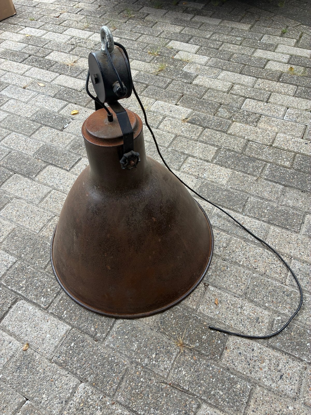 Grote Industriële Hanglamp - Vintage Stijl, Huis en Inrichting, Ophalen, Gebruikt, Metaal, E27 (groot)