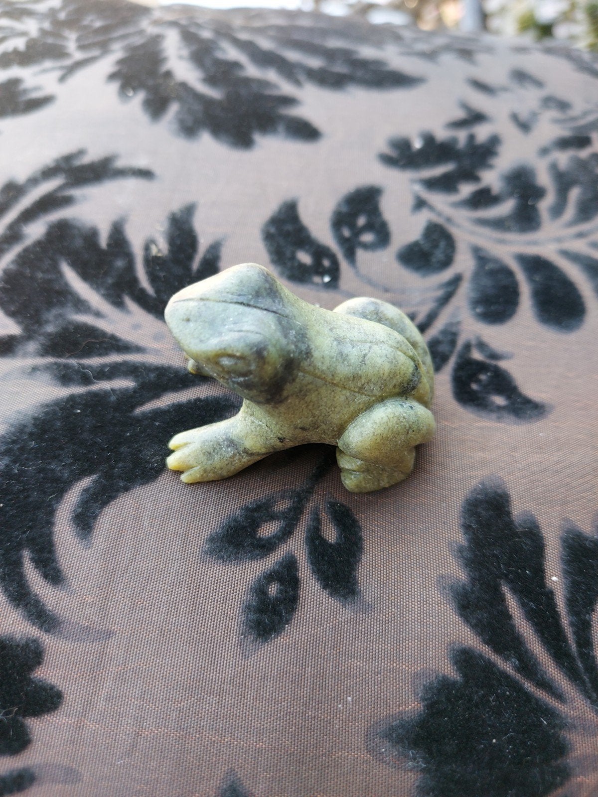 Kleine Jade Kikker - 3cm, Ophalen of Verzenden, Gebruikt