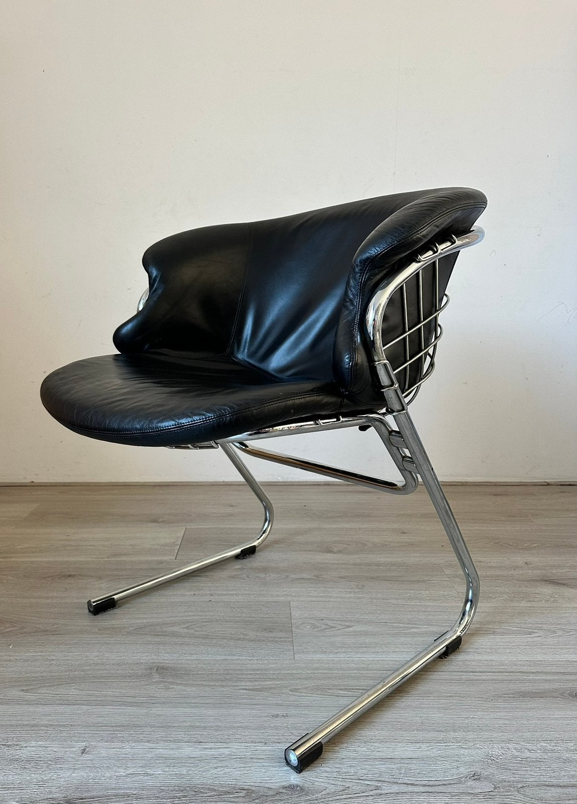 4x Gaston Rinaldi design stoelen, Ophalen, Gebruikt, Zwart, Vier