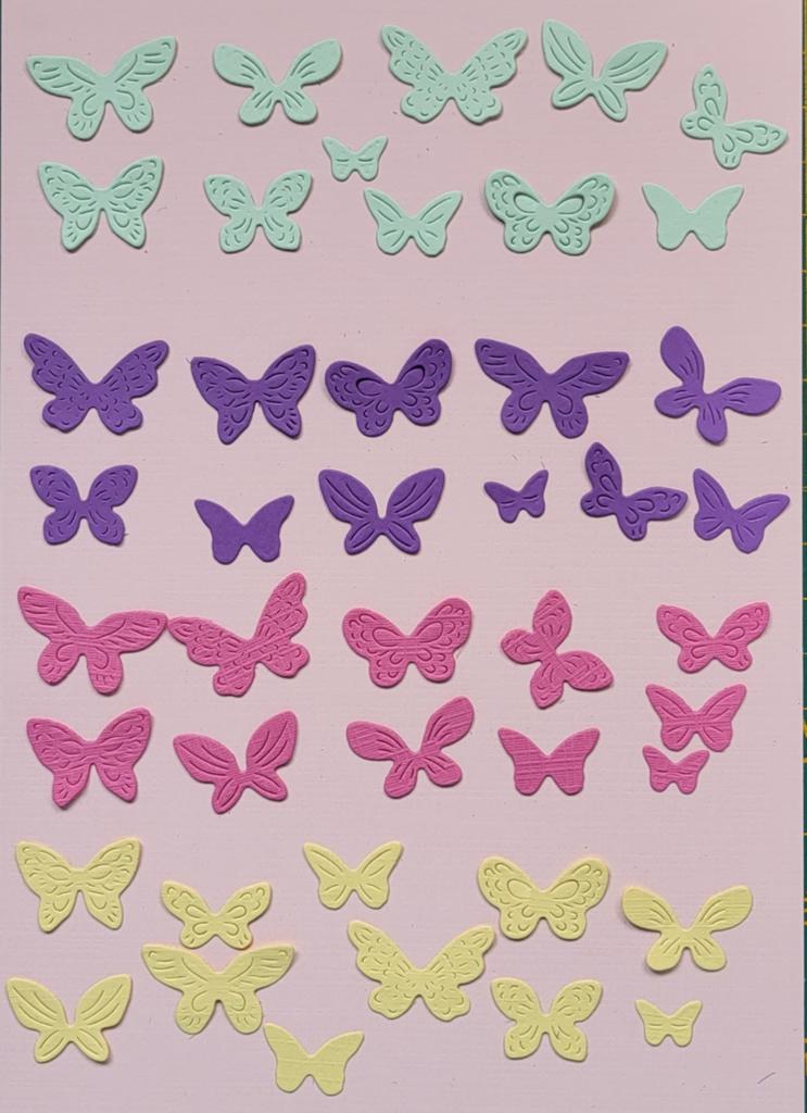 Stansjes vlindertjes  diverse kleuren, Hobby en Vrije tijd, Kaarten | Zelf maken, Ophalen of Verzenden, Nieuw, Overige thema's