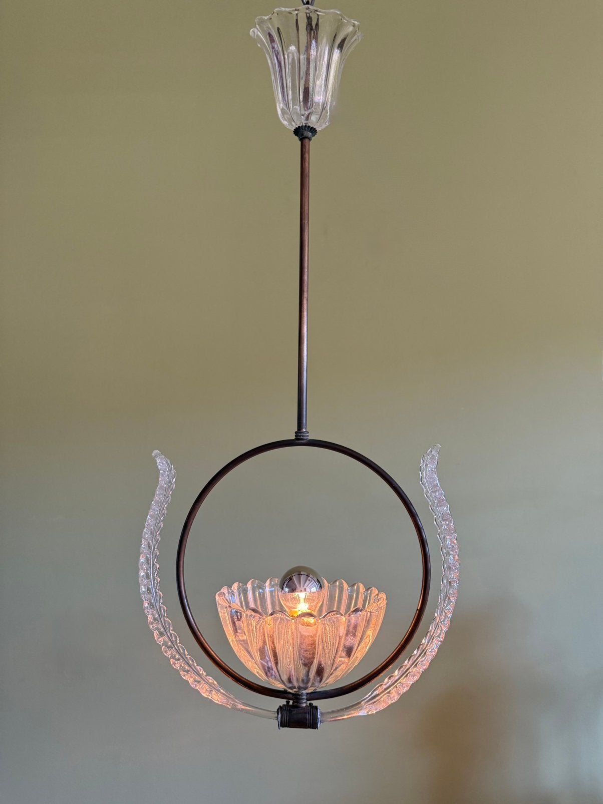 Hanglamp, Barovier & Toso, Murano, antiek, vintage, jr 30/40, Ophalen of Verzenden