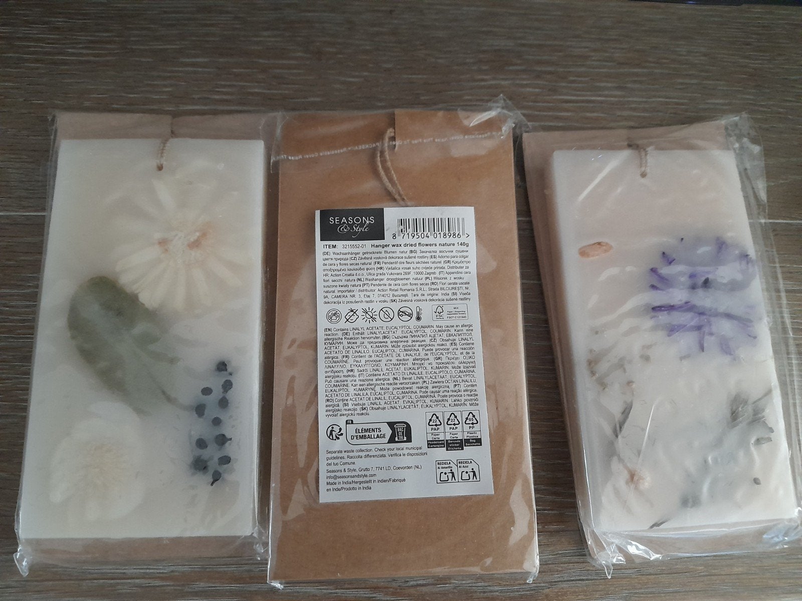nieuw in de verpakking droogbloemen in wax 3 soorten,, Ophalen of Verzenden, Nieuw