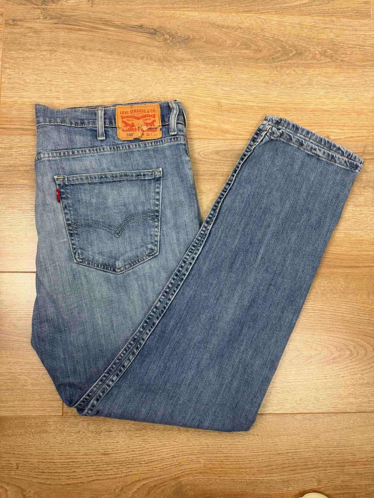 Levi’s 508 Jeans Slim Blauw W38/L32, Ophalen of Verzenden, Zo goed als nieuw, Blauw, W36 - W38 (confectie 52/54)