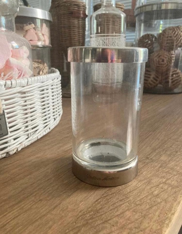 Te koop: Rivièra Maison sample waxinelichthouder/kandelaar, Waxinelichthouder, Ophalen of Verzenden, Glas, Nieuw