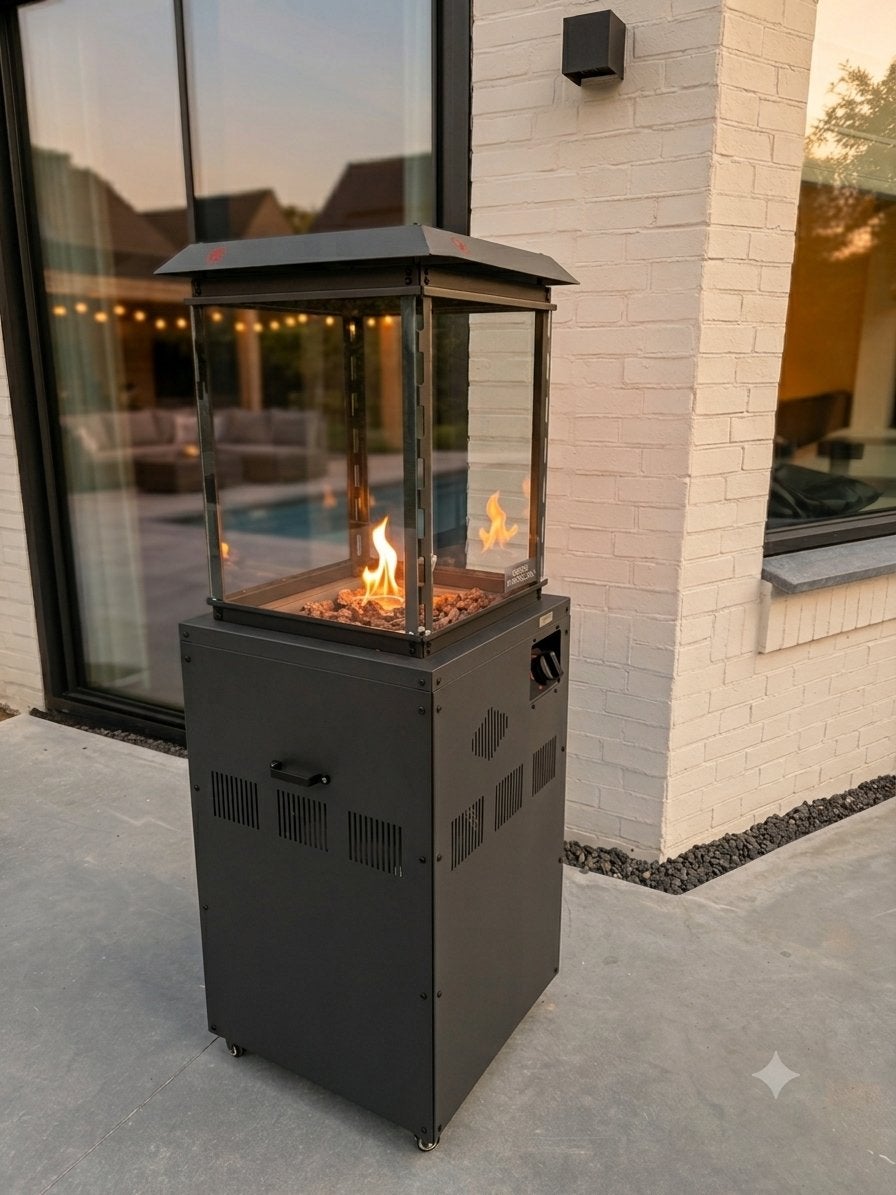gashaard / terrasheater – sfeervolle vlammheater, Tuin en Terras, Terrasverwarmers, Zo goed als nieuw, Ophalen