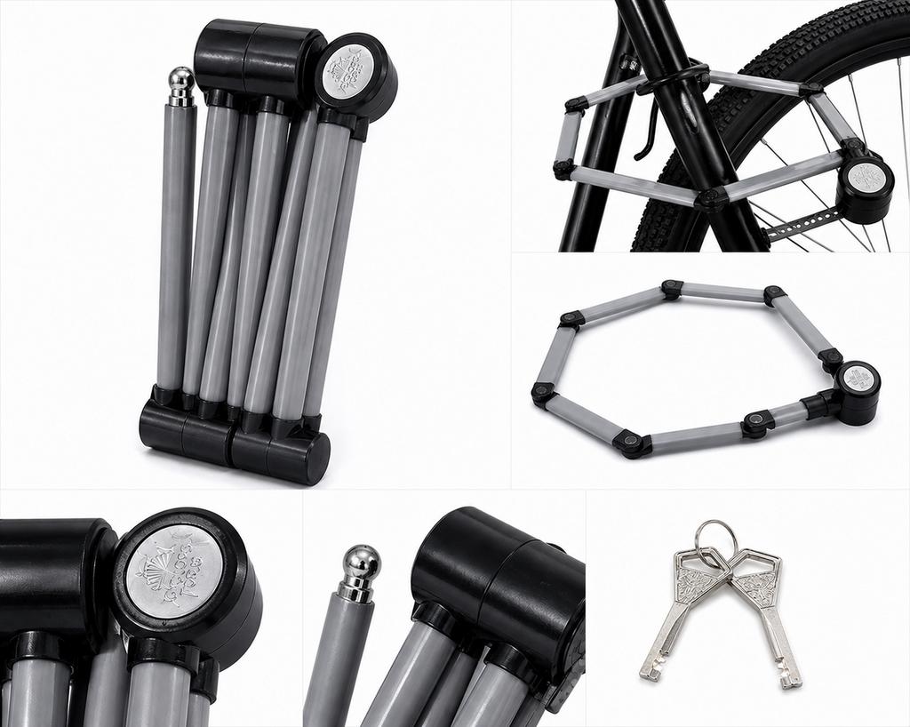 Nieuw vouwslot fiets/scooter – sterk & compact – 2 sleutels, Ophalen, Nieuw, Vouwslot