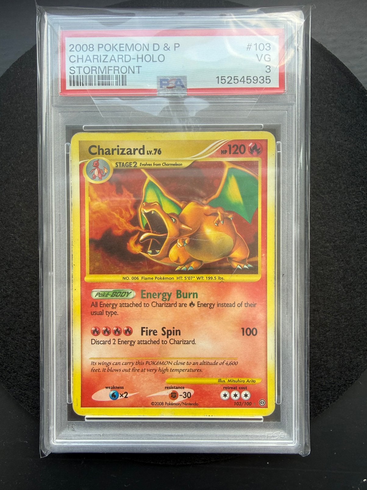 Charizard stormfront psa 3, Ophalen of Verzenden, Zo goed als nieuw