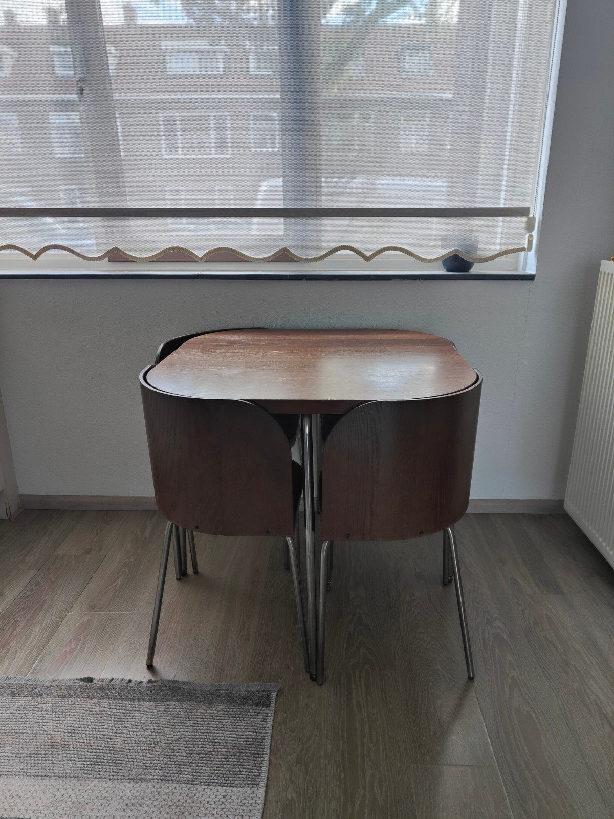 Ikea Fusion-set eettafelset met 4 stoelen, Huis en Inrichting, Modern, Compact, Gebruikt, 50 tot 100 cm, 50 tot 100 cm