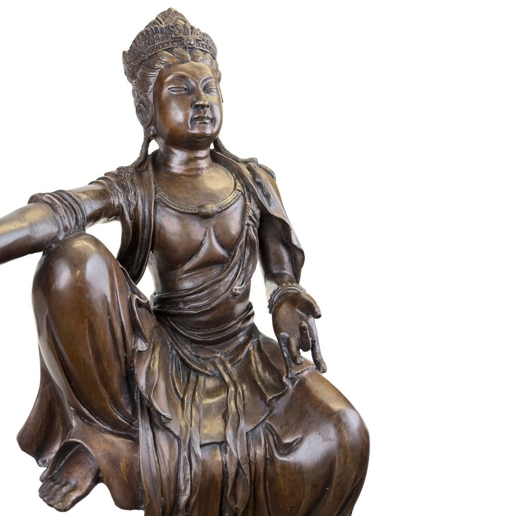 Guanyin – Frans bronzen beeld – 57 cm, Antiek en Kunst, Overige herkomsten, Ophalen of Verzenden, Beeld, Brons