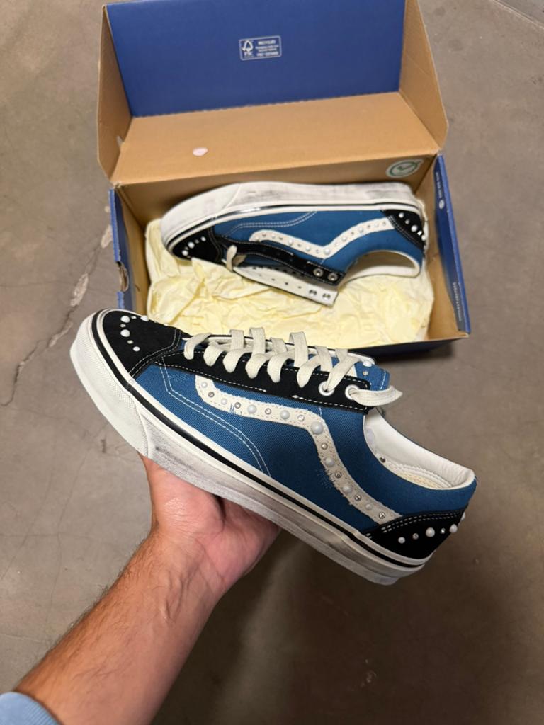 VANS LX OLD SKOOL "PEARLIZED PACK BLACK/NAVY 42,5, Kleding | Heren, Schoenen, Ophalen of Verzenden, Nieuw, Zwart