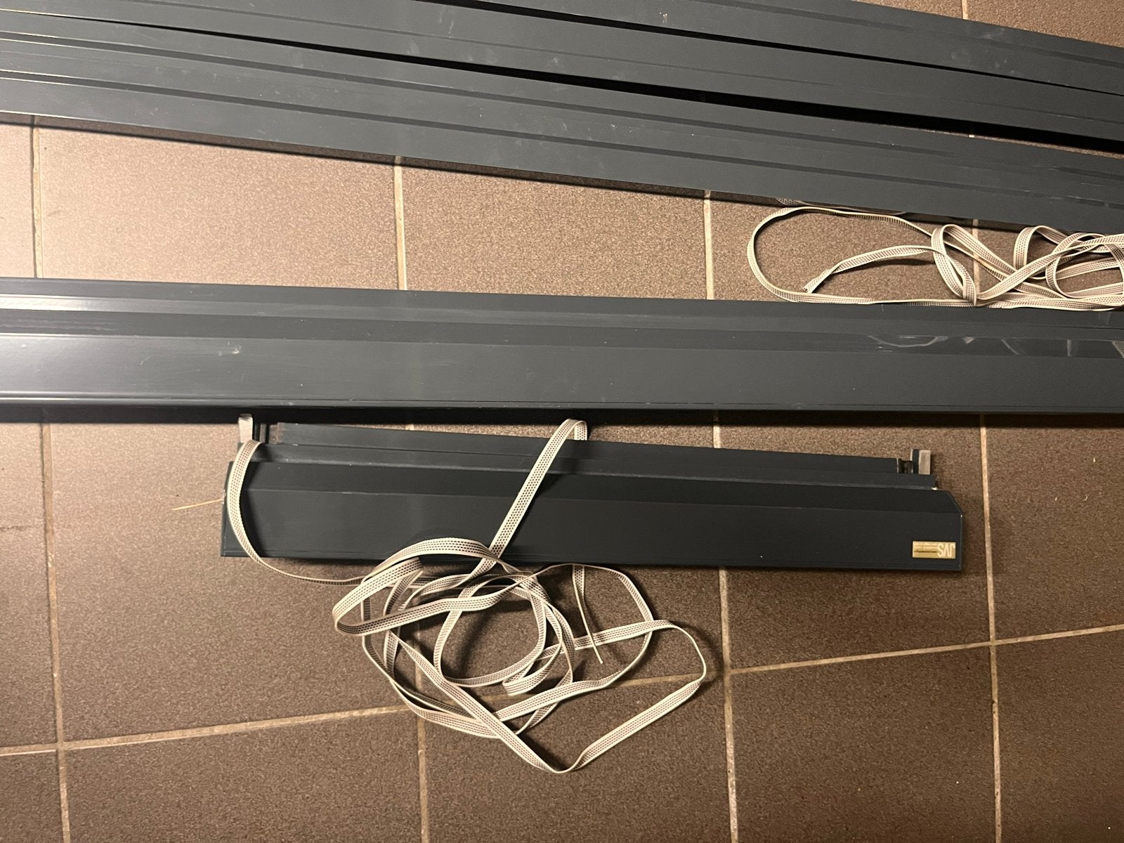 2 Screens RAL 7016 Antraciet met Beige Doek, Ophalen of Verzenden, 150 tot 300 cm, Screen, Minder dan 250 cm