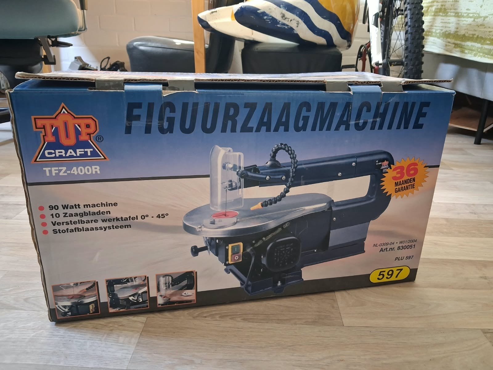 Top Craft TFZ-400R Figuurzaagmachine, Minder dan 30 mm, Ophalen of Verzenden, Zo goed als nieuw, Top Craft