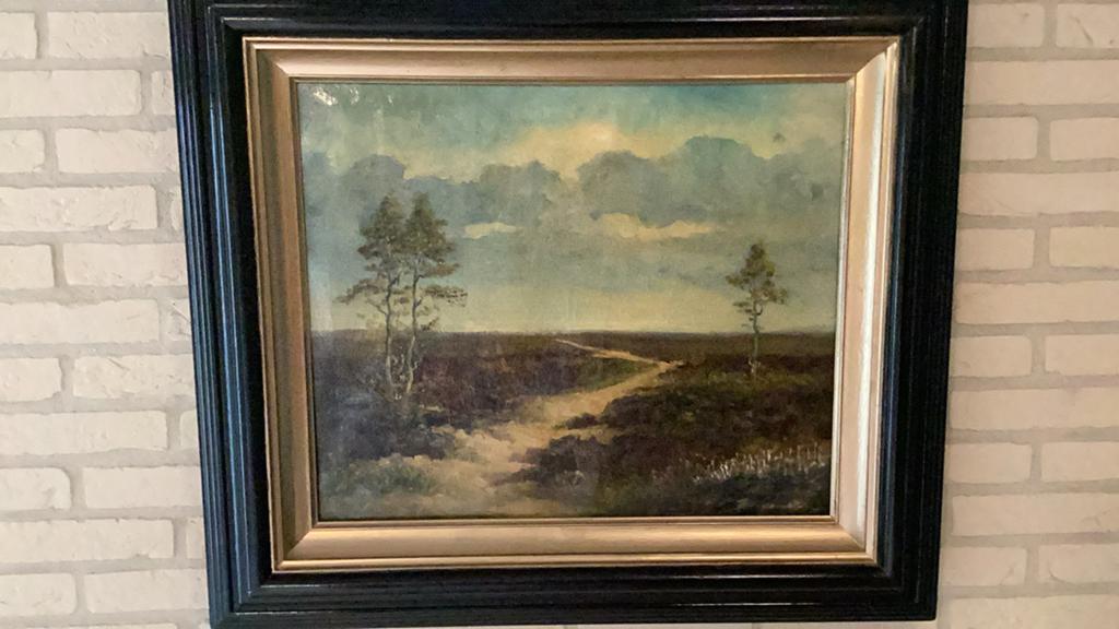 Schilderij in mooie lijst ., Antiek en Kunst, Kunst | Schilderijen | Klassiek, Ophalen