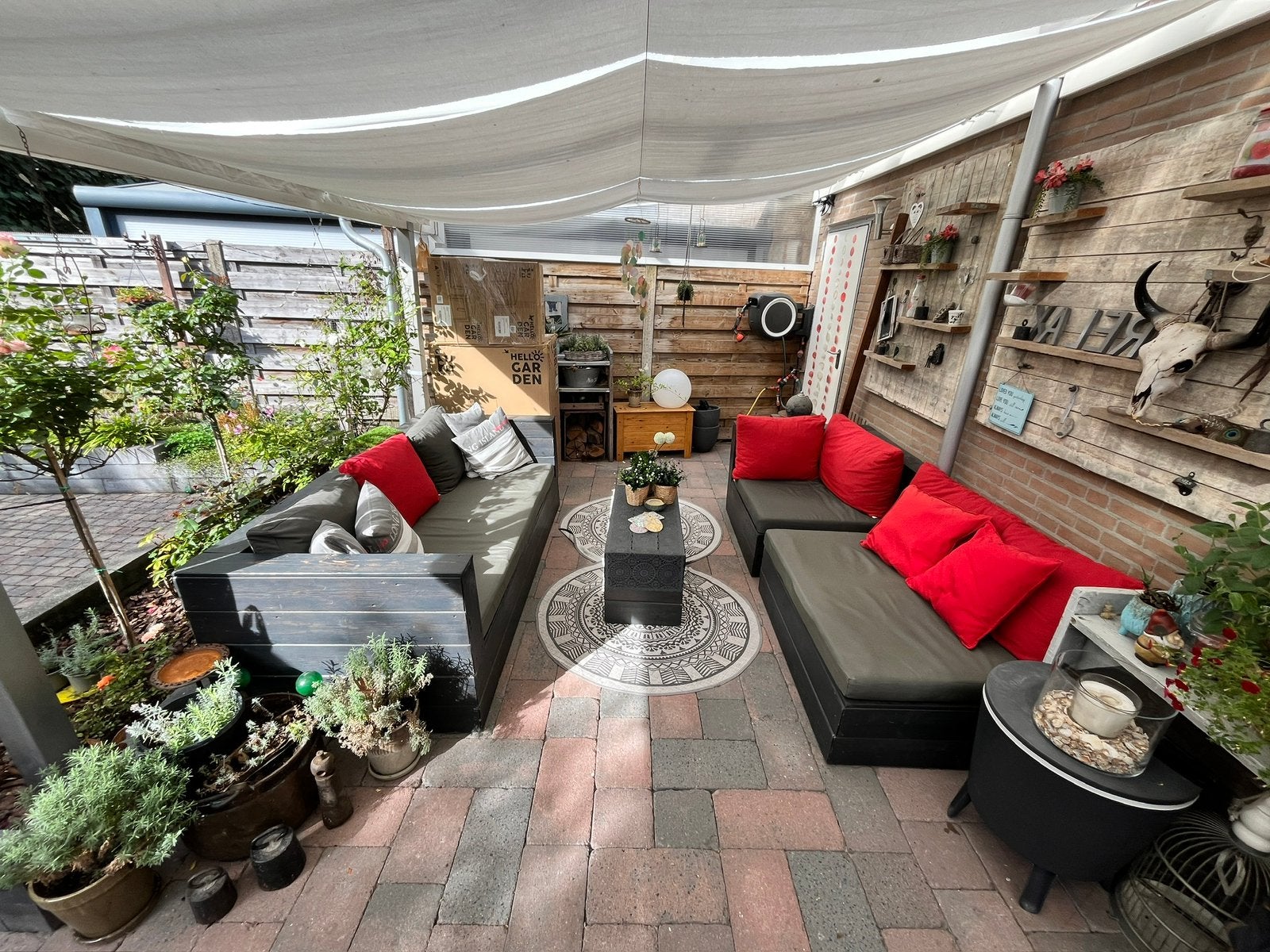 Lounge set, Tuin en Terras, Ophalen, Gebruikt, 6 zitplaatsen, Loungeset