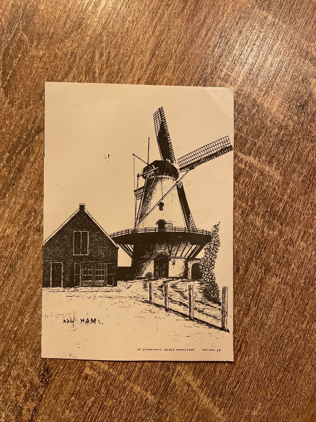 Ansichtkaart Molen De Graanhalm Burgh-Haamstede 1980, Ophalen of Verzenden, 1980 tot heden, Gelopen, Zeeland