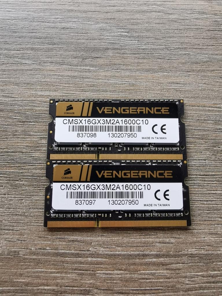 Corsair Vengeance 16 GB SODIMM DDR3-1600, DDR3, Ophalen of Verzenden, Zo goed als nieuw, Desktop