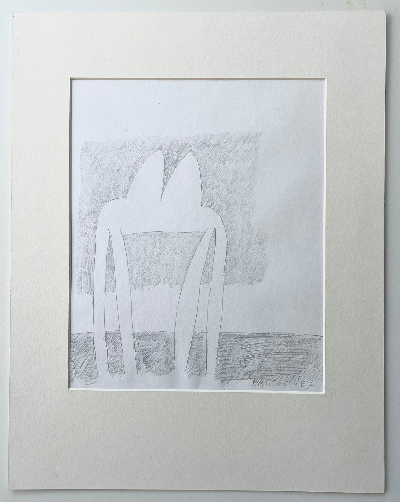 Klaas Gubbels, originele tekening uit 1987; Tietentafel, Ophalen