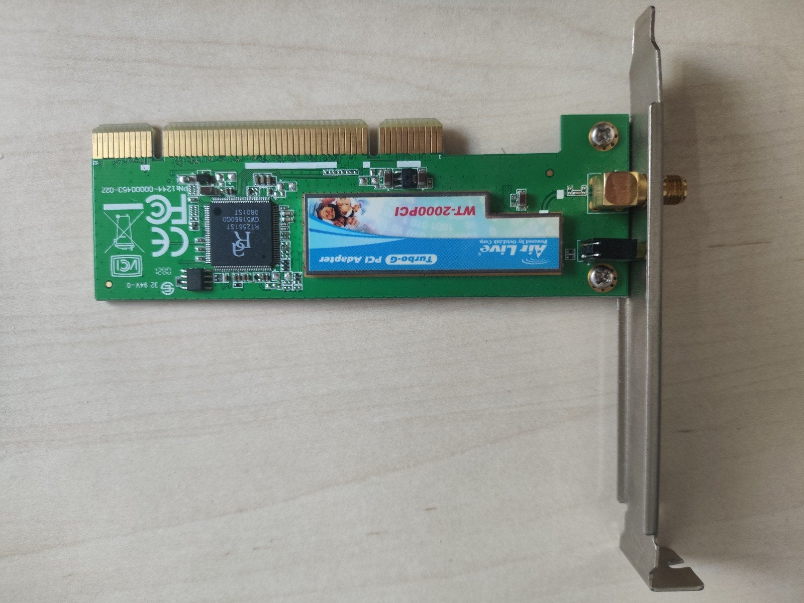 Air Live Turbo-G WT-2000PCI Adapter, Computers en Software, Ophalen of Verzenden, Gebruikt, Intern, Air Live