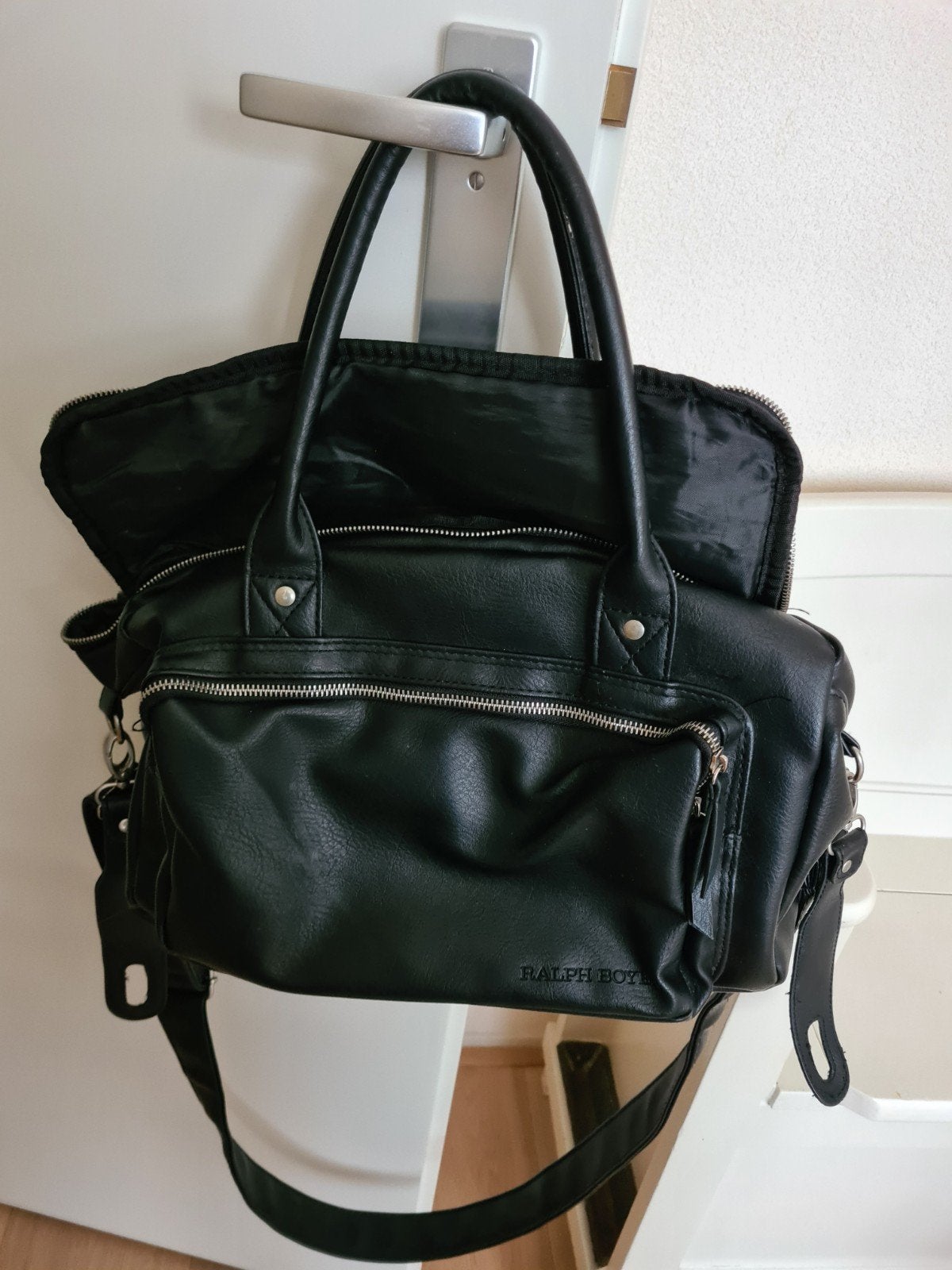 Ralph Boyer Tas Nieuw Zwart Leder, Ophalen, Nieuw, Zwart, Handtas