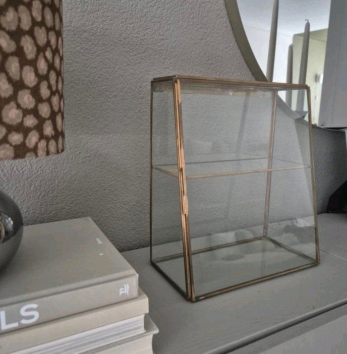 Vitrinekastje, vintagestyle, Ophalen, Minder dan 50 cm, Met deur(en), Glas