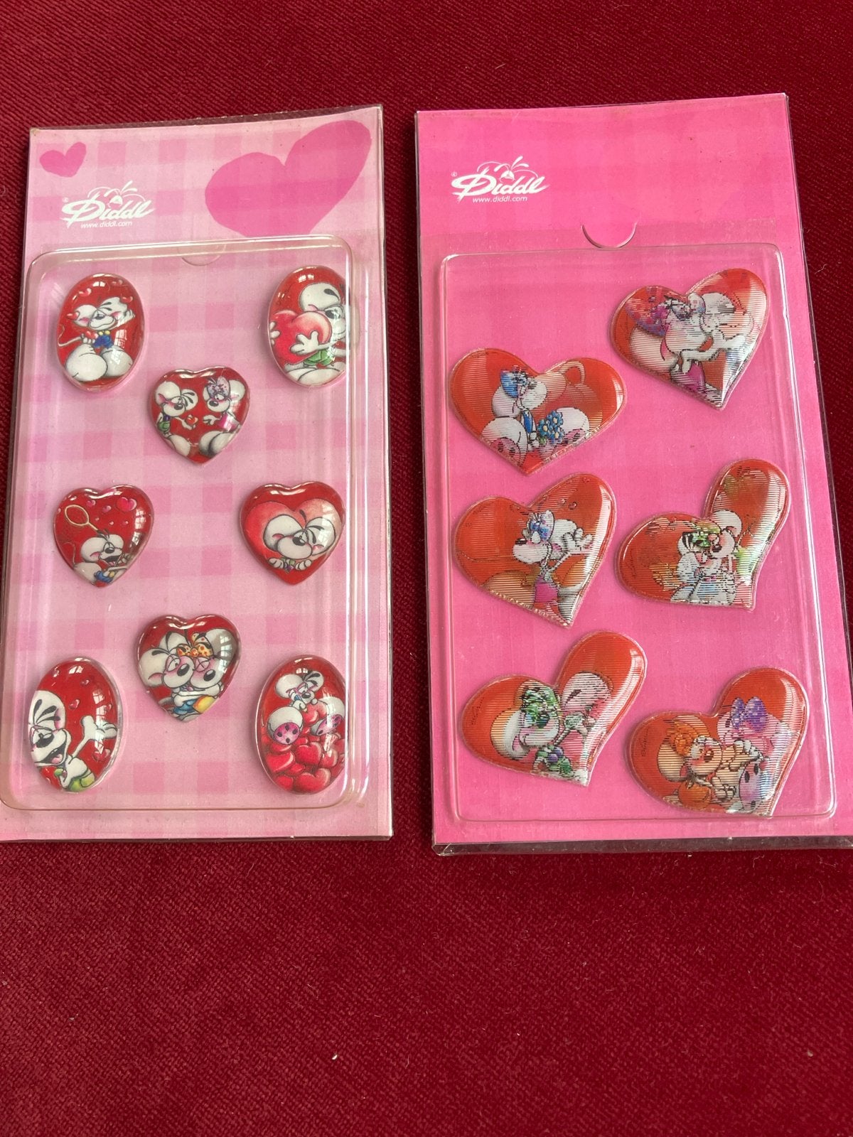 Diddl en vrienden hartjes stickers/broches, Verzamelen, Ophalen of Verzenden, Verschillende figuren, Nieuw, Overige typen
