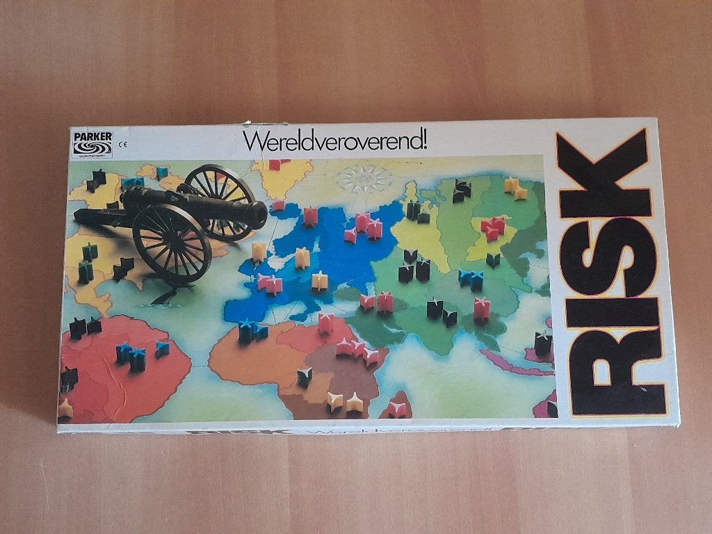 Risk spel van Parker ( zgs ) 1992 Parker met Extra Legers, Vijf spelers of meer, Ophalen, Gebruikt, Parker