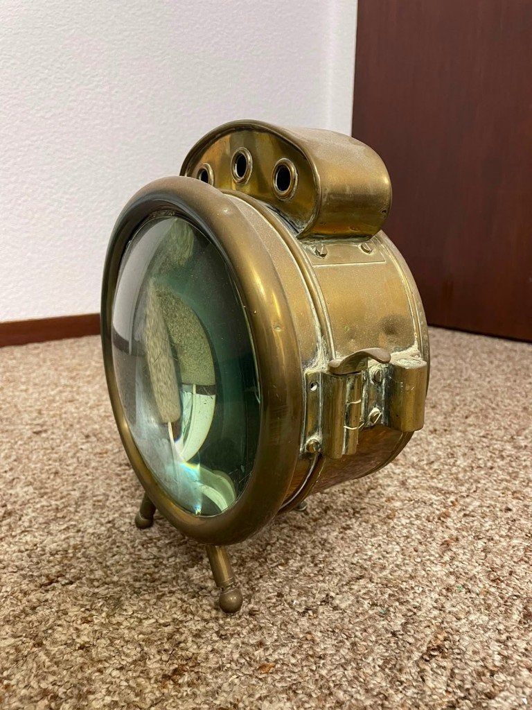 Messing Autolamp / Kaarslantaarn - Autoclip (Ca. 1900), Antiek en Kunst, Ophalen of Verzenden