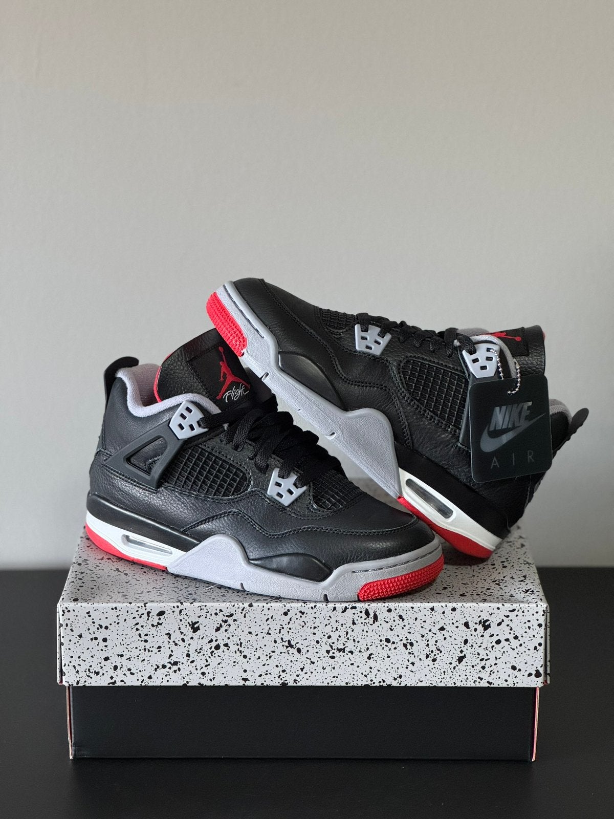 Jordan 4 Retro Bred Reimagined GS, Zwart, Nieuw, Ophalen of Verzenden, Sneakers of Gympen