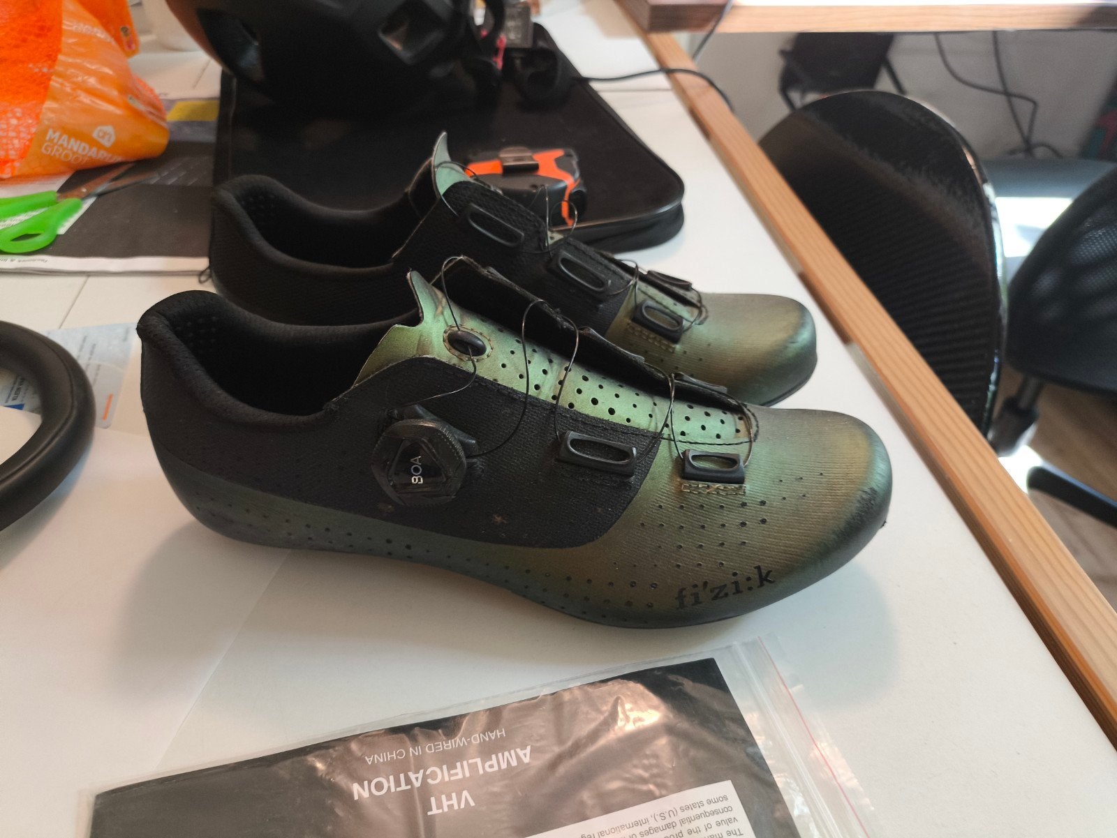 Fizik Tempo Overcurve R4, maat 40.5, Iridescent geoen, Ophalen, Gebruikt, Dames, Schoenen