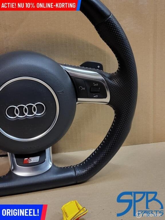 S3 A3 8P S-line TT 8J STUUR F1 MF AFGEVLAKT STUURWIEL AIRBAG, Auto-onderdelen, Gebruikt, AUDI, Audi, Ophalen of Verzenden