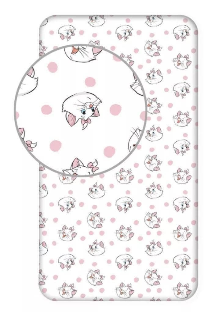 Marie Cat Hoeslaken 90x200 cm - Disney - Katoen, Meisje, Eenpersoonsbed, Nieuw, Ophalen of Verzenden