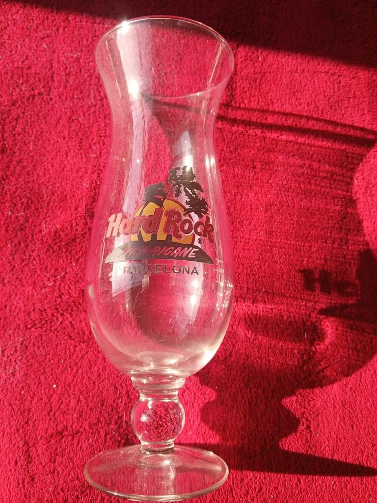 Hard Rock Cafe Barcelona Hurricane Glas 24CM hoog, Ophalen of Verzenden