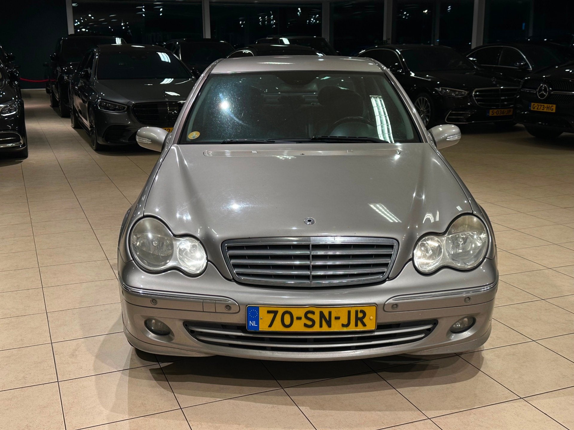 Mercedes-Benz C-klasse C220 CDI Elegance/Automaat/Leder/Oirg, Auto's, Automaat, Gebruikt, Zwart, 4 cilinders
