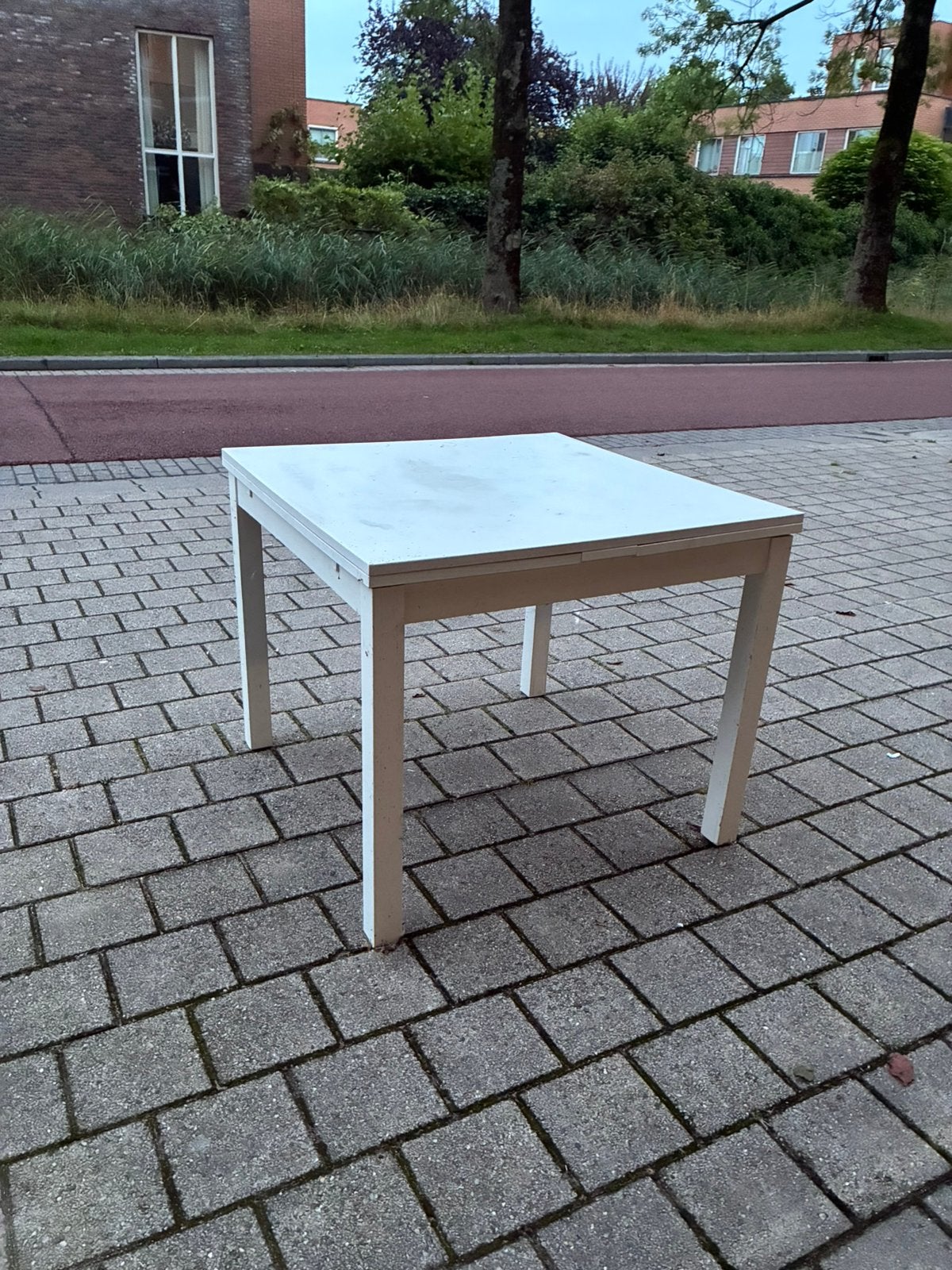 Uitschuifbare tafel ikea uitschuiftafel, Huis en Inrichting, Tafels | Eettafels, Gebruikt, 50 tot 100 cm, Vierkant, Uitschuifbaar